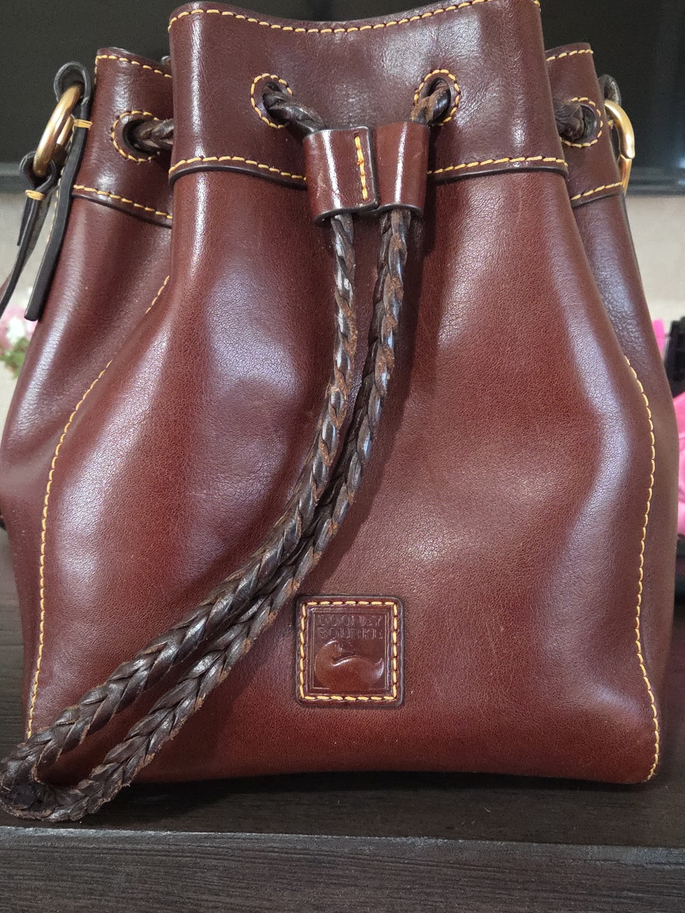 Small Hattie Florentine Drawstring Shoulder Crossbody by Dooney and Bourke